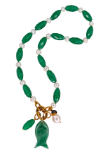 Carica l'immagine nel visualizzatore di Gallery, Mè·ro Bijoux - COMBO Collana FIORE DI MELO ORO + PESCE DI MELUSINA
