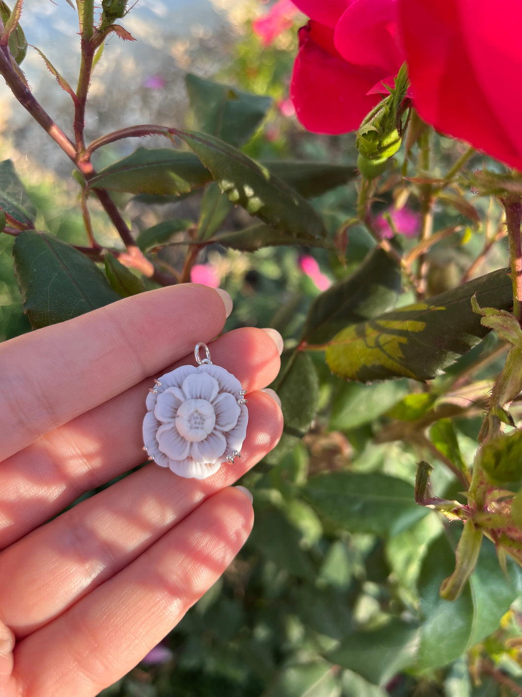 Pendente CAMELIA argento 925 - 20 mm