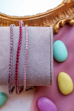 Carica l&#39;immagine nel visualizzatore di Gallery, Bracciale TENNIS ROSA - argento 925
