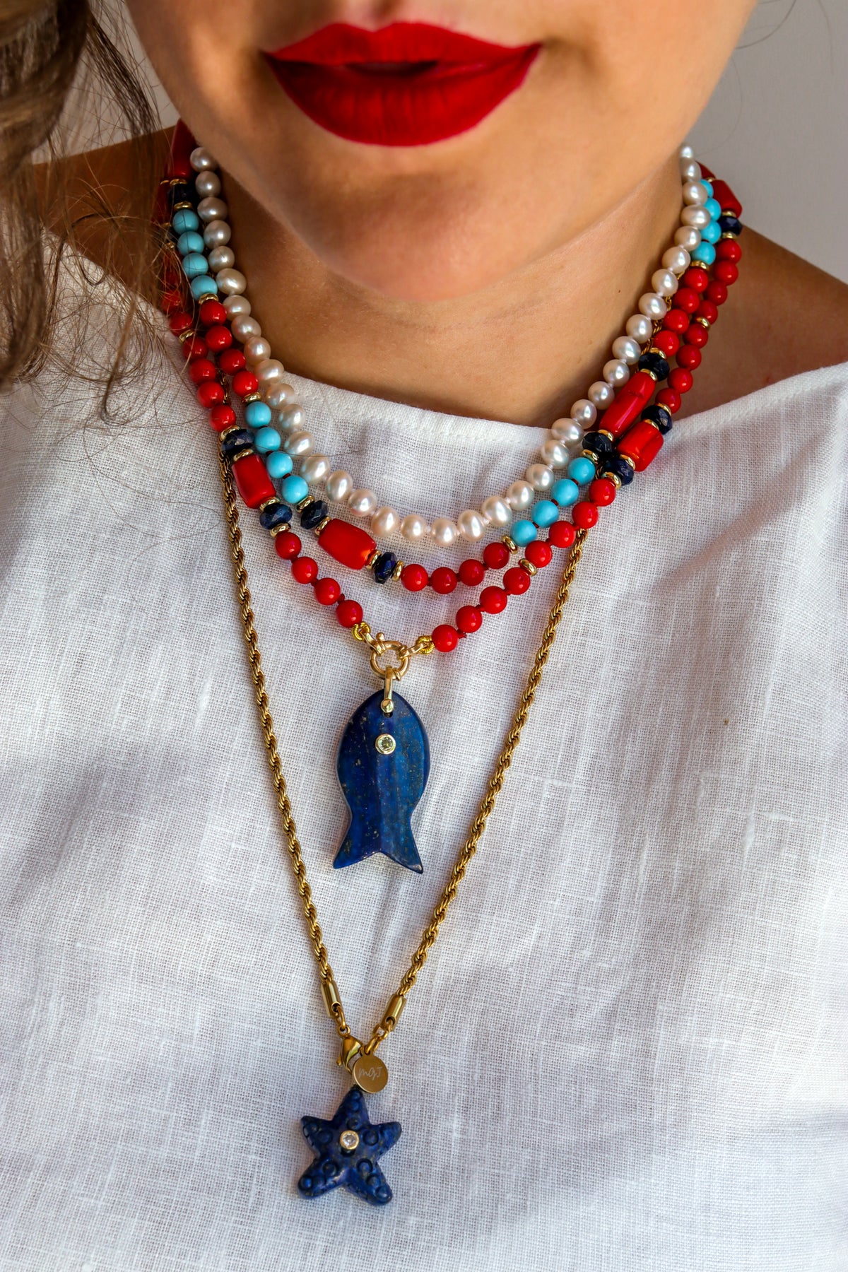 Ligne Mè·ro Bijoux - Pendentifs CLÉ DE LUMIÈRE - Pierre Lapis-lazuli