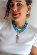 Carica l'immagine nel visualizzatore di Gallery, Mè·ro Bijoux - Collana MARE BLU grande + Ciondolo LISCA OMAGGIO
