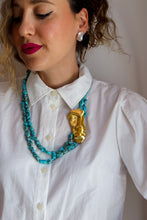 Carica l&#39;immagine nel visualizzatore di Gallery, Collana MILLE MODI LA PALMA - PERLA BAROCCA E SPILLA VOLTO OMAGGIO - argento 925 placcato oro 18k
