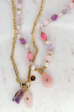 Load image into Gallery viewer, Ciondolo CHIAVE DI LUCE - Conchiglia Chiocciola Quarzo Rosa

