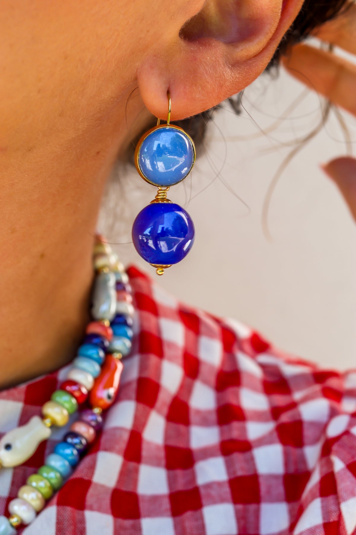 Ligne Mè·ro Bijoux - Boucles d'oreilles CERAMICHINE - DUO coloris variés