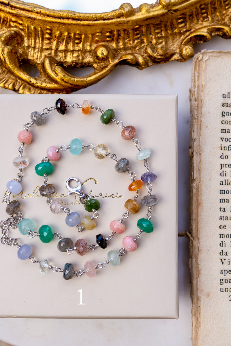 Collana paricollo MARRAKESH ROSARIO - argento 925 e placcato