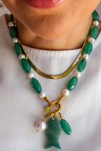 Carica l'immagine nel visualizzatore di Gallery, Mè·ro Bijoux - COMBO Collana FIORE DI MELO ORO + PESCE DI MELUSINA
