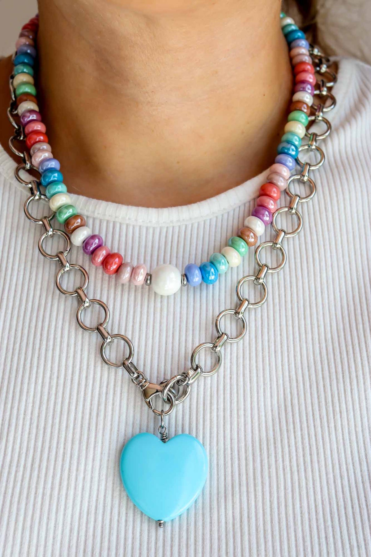 Pendente CUORE TURCHESE