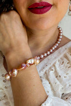 Carica l&#39;immagine nel visualizzatore di Gallery, Bracciale ROYAL PLUS ROSA perle barocche - argento 925
