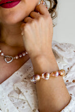 Carica l&#39;immagine nel visualizzatore di Gallery, Bracciale ROYAL PLUS ROSA perle barocche - argento 925

