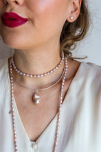 Carica l&#39;immagine nel visualizzatore di Gallery, Orecchini BOTTONI arg925 - Perle Autentiche ROSA - MINI
