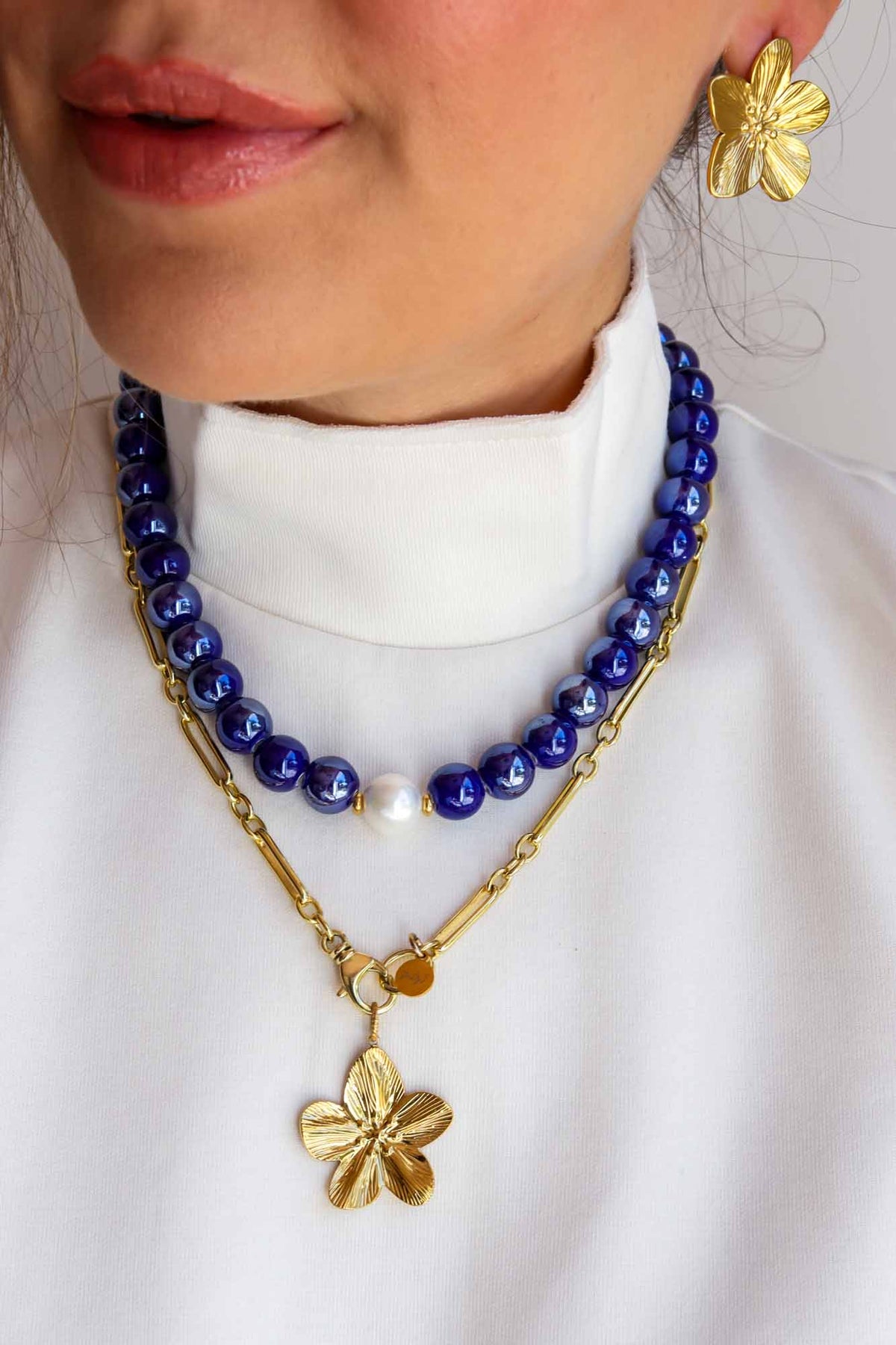 Linea Mè·ro Bijoux - Ciondolo Fiore di Ciliegio Oro