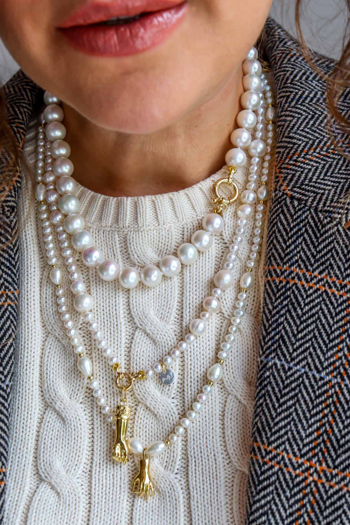 Linea Luxury - Collana SUPREMA perle Edison near round 11-12mm