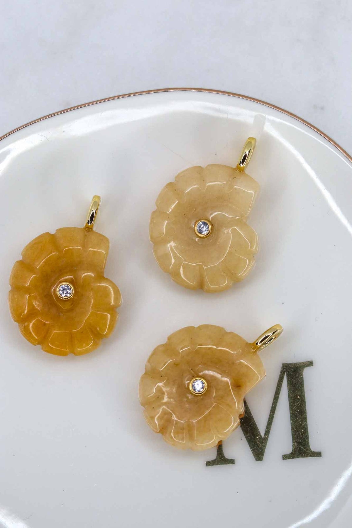 Linea Mè·ro Bijoux - Ciondolo CHIAVE DI LUCE - Ammonite Calcite