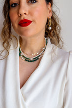 Carica l'immagine nel visualizzatore di Gallery, Collana FATA DEL BOSCO - VERDE - argento 925 placcato oro 18k
