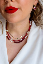 Carica l'immagine nel visualizzatore di Gallery, Collana FATA DEL BOSCO - ROSSO - argento 925 placcato oro 18k
