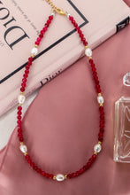 Carica l'immagine nel visualizzatore di Gallery, Collana FATA DEL BOSCO - ROSSO - argento 925 placcato oro 18k
