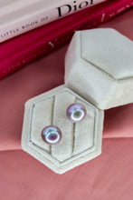 Charger l'image dans la galerie, Ligne Precious - Boucles d'oreilles BOUTONS arg925 - Perles authentiques grises - GRANDES
