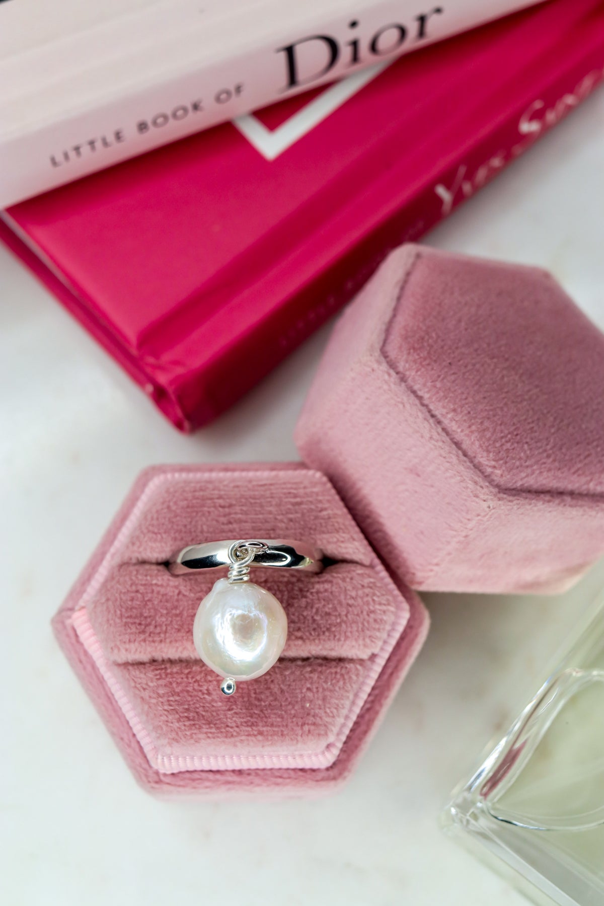 Ligne Precious - Bague GOUTTE DE LUNE - Blanche