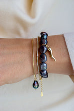 Charger l'image dans la galerie, Ligne Precious - Bracelet PEARL OR - DEEP BLUE - argent 925 plaqué or 18k
