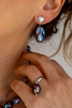 Charger l'image dans la galerie, Ligne Precious - Bague GOUTTE DE LUNE - Deep Blue - argent 925
