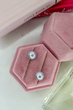 Charger l'image dans la galerie, Ligne Precious - Boucles d'oreilles BOUTONS arg925 - Perles Authentiques GRISES - Petites
