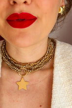 Carica l'immagine nel visualizzatore di Gallery, Collana MILLE MODI STELLA CADENTE - Champagne - argento 925 placcato oro 18k
