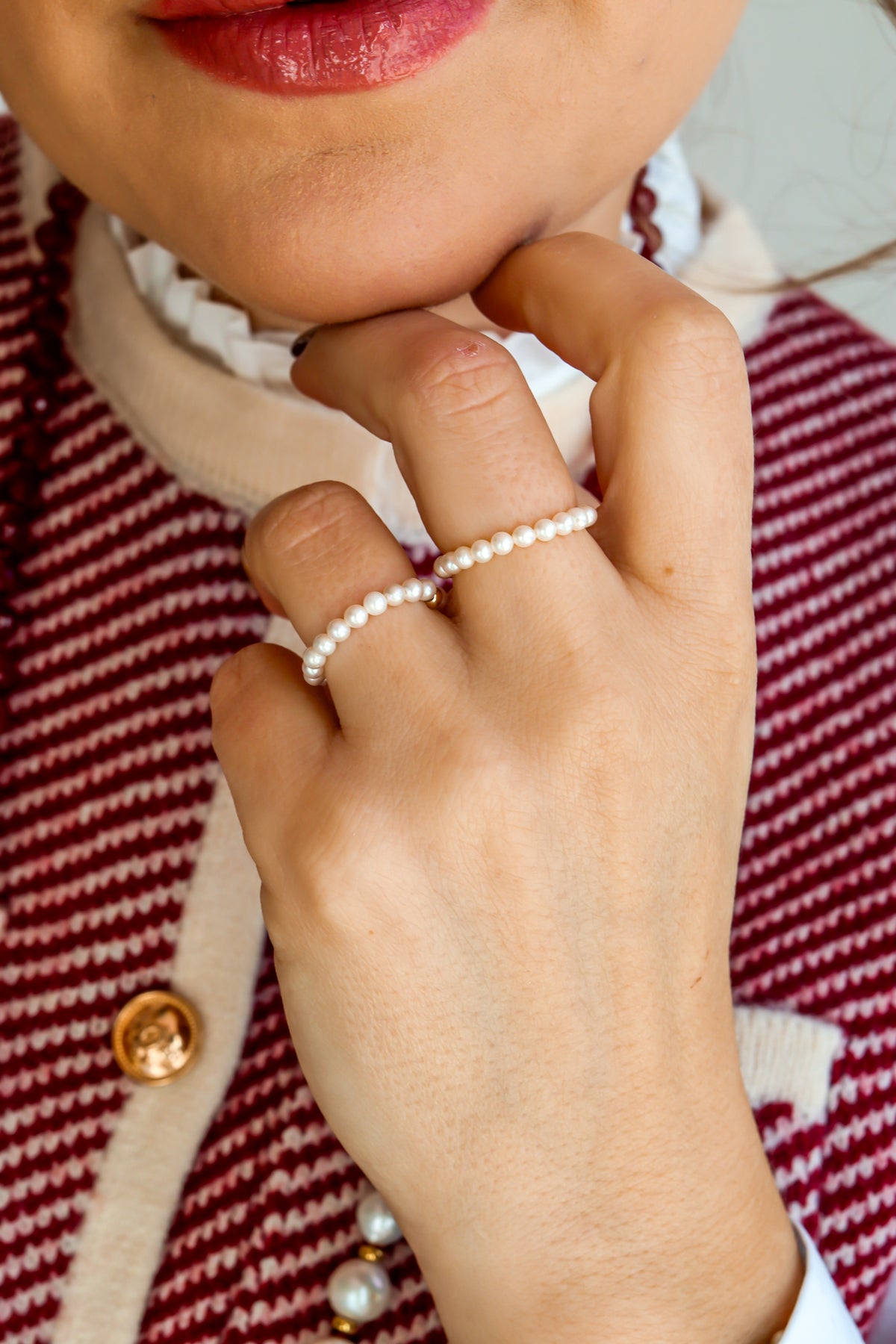Ligne Precious - Bague Lumière de Perle - Blanc