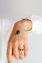 Charger l'image dans la galerie, Ligne Precious - Bracelet ÉCHO DE MOUSSE - argent 925 plaqué or 18 carats

