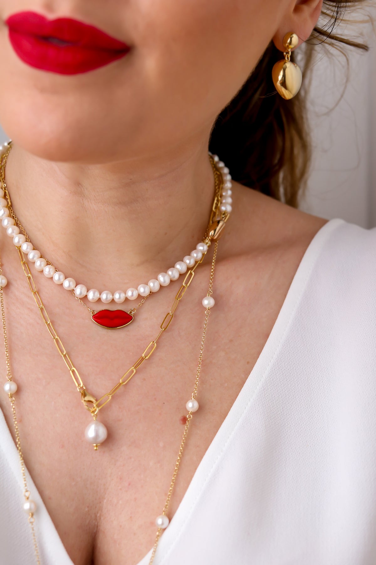 Collier BOCCA POP OR - argent 925 plaqué or 18k