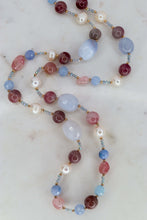 Carica l'immagine nel visualizzatore di Gallery, Linea Precious - Collana MALVA lunga - argento 925 placcato oro 18k
