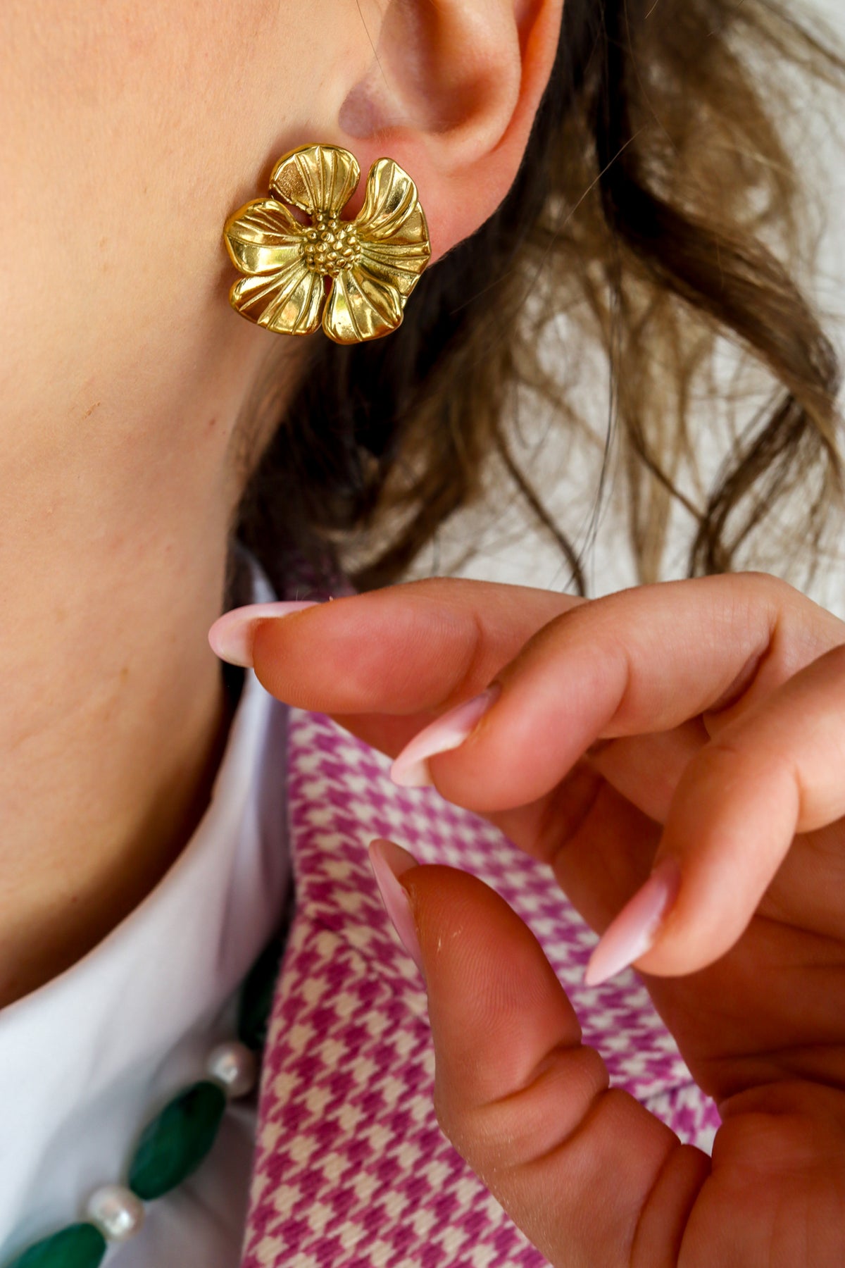 Mè·ro Bijoux - Boucles d'oreilles FLEUR DE POMMIER Or