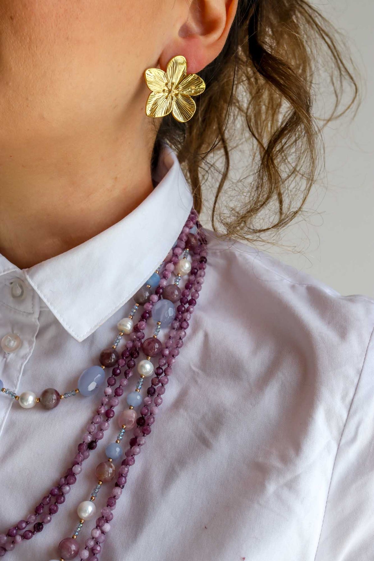 Mè·ro Bijoux - Boucles d'oreilles CERISIER OR