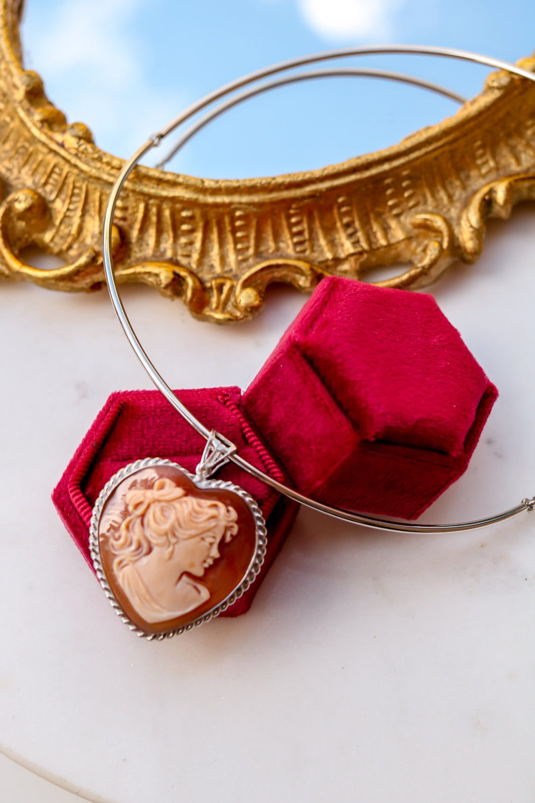 Pendente BIG ROMANCE cammeo autentico - argento 925