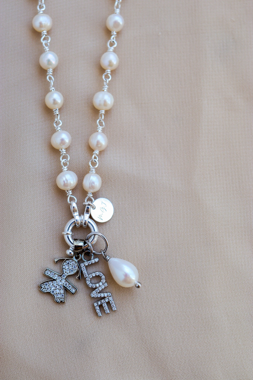 Collana AMOR MIO ciondoli REMOVIBILI - argento 925