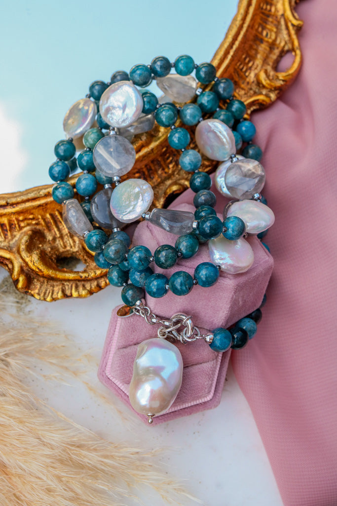 Collana BIG KOI con maxi perla barocca - CAMMEO OMAGGIO - argento 925