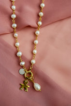 Carica l&#39;immagine nel visualizzatore di Gallery, COMBO Collana LA BASE di Melania Gorini Gioielli + Pendente Perla + Pendente BIMBO - argento 925 placcato oro 18k
