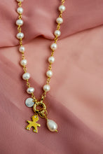 Carica l&#39;immagine nel visualizzatore di Gallery, COMBO Collana LA BASE di Melania Gorini Gioielli + Pendente Perla + Pendente BIMBO - argento 925 placcato oro 18k
