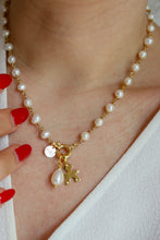 Carica l&#39;immagine nel visualizzatore di Gallery, COMBO Collana LA BASE di Melania Gorini Gioielli + Pendente Perla + Pendente BIMBO - argento 925 placcato oro 18k
