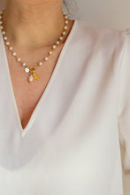Carica l&#39;immagine nel visualizzatore di Gallery, COMBO Collana LA BASE di Melania Gorini Gioielli + Pendente Perla + Pendente BIMBO - argento 925 placcato oro 18k
