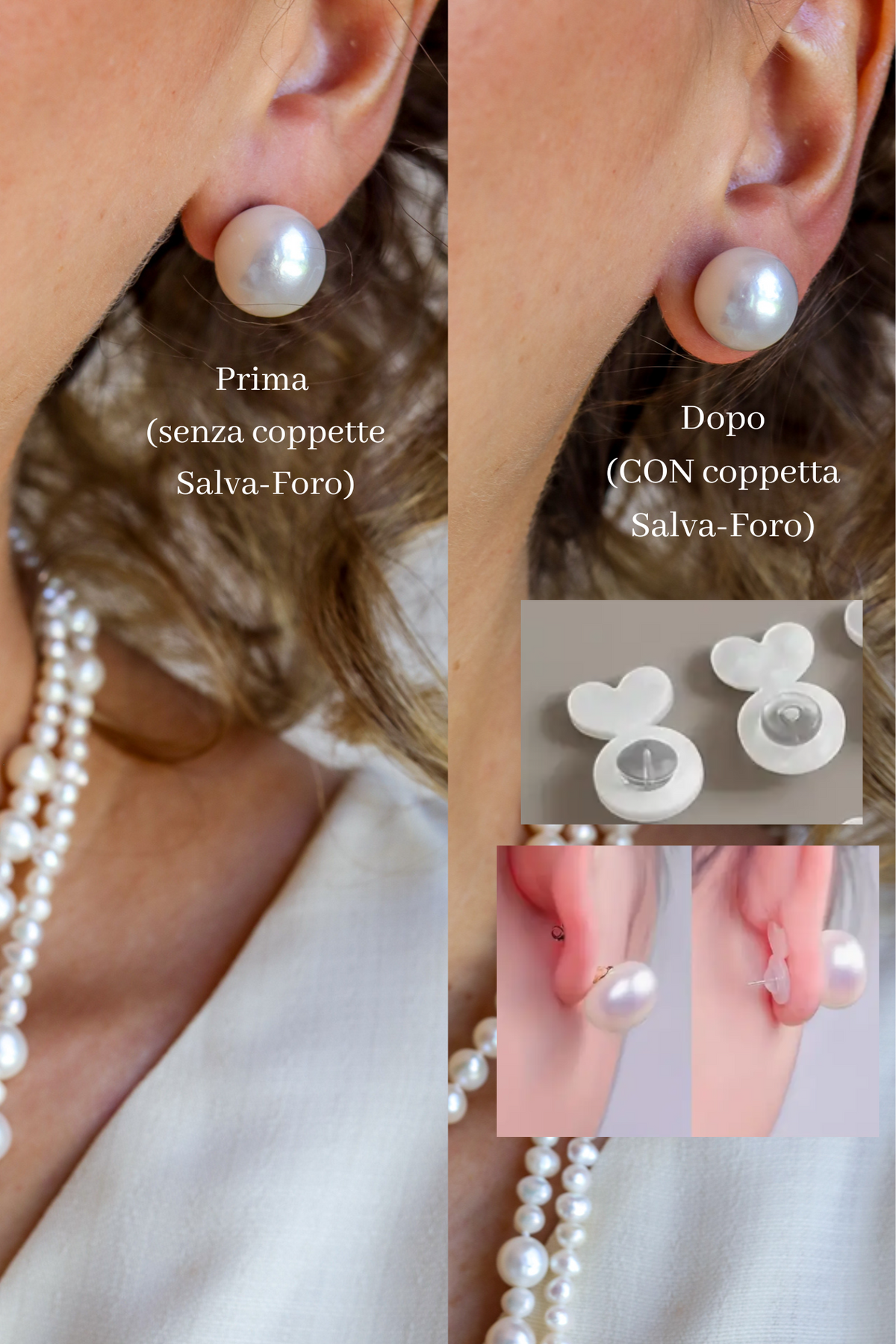 COUPELLES EN SILICONE PROTÈGE-TROUS - Paquet de 6 paires