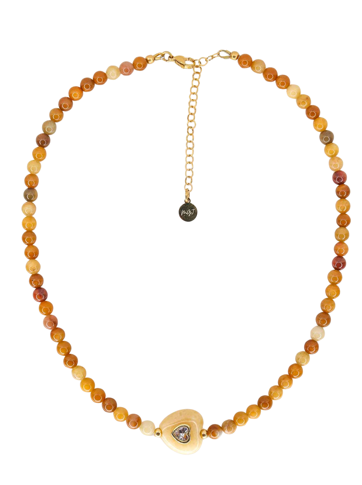Linea Mè·ro Bijoux - Collana ESSENZA D'AUTUNNO - Calcite/Giada