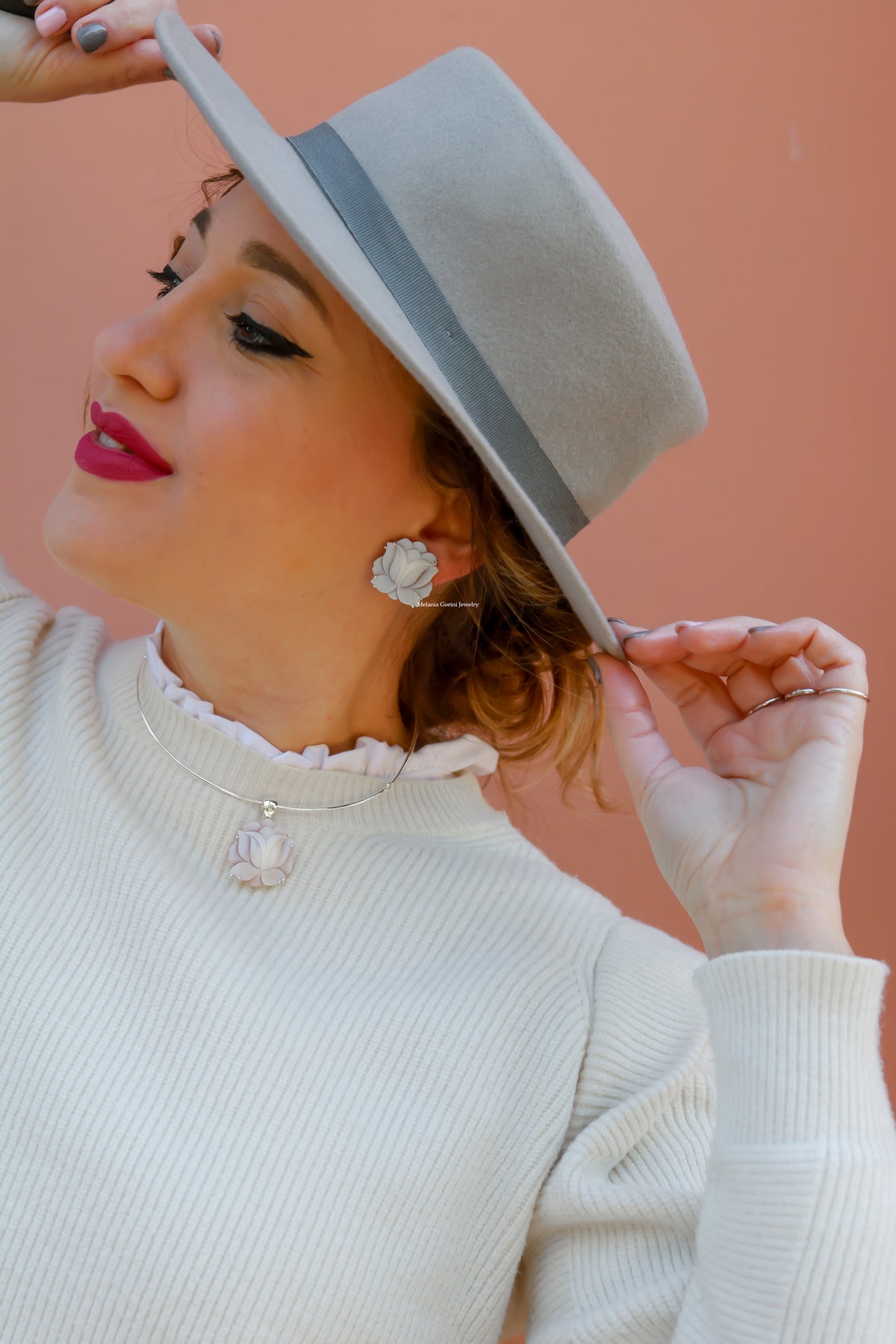 Ligne Luxury - Boucles d'oreilles LOTUS - GRANDES